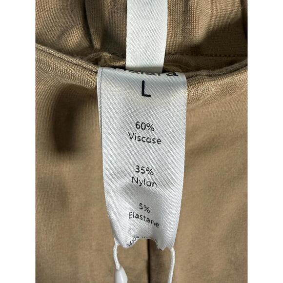 NWT Halara Tan High Rise Button Accent Shorts Women’s Size Large - Picture 6 of 7